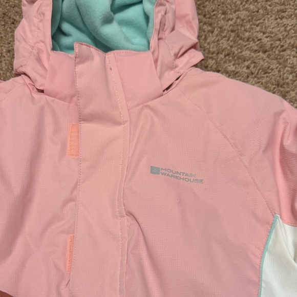 Pink and White Winter Jacket and Pants Set for ski - Picture 2 of 4